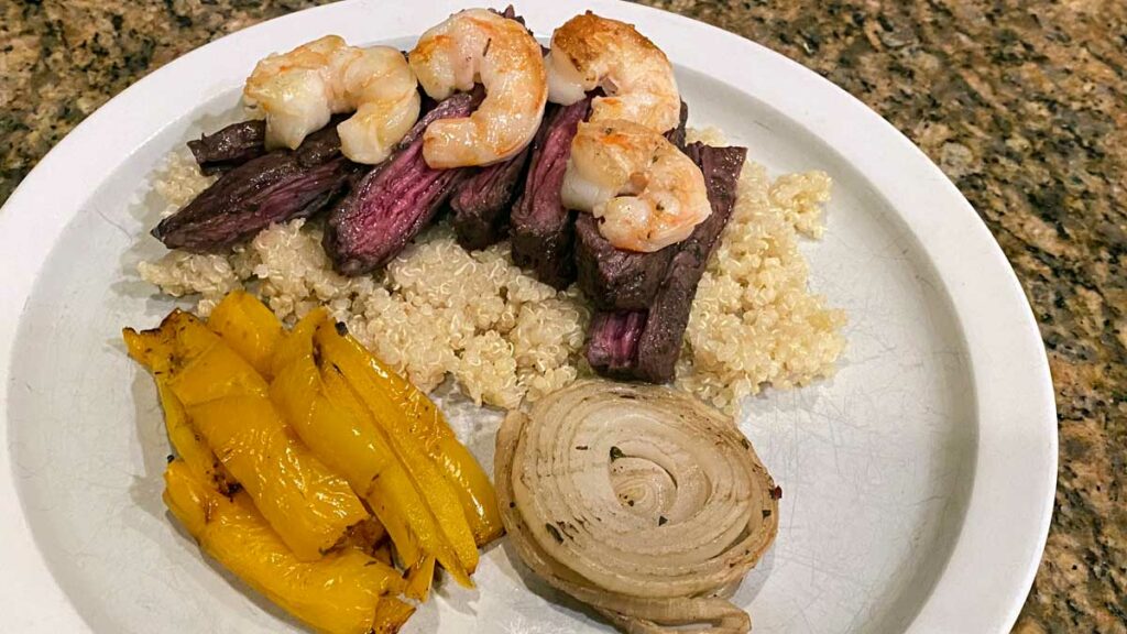 Chimichurri Skirt Steak and Shrimp