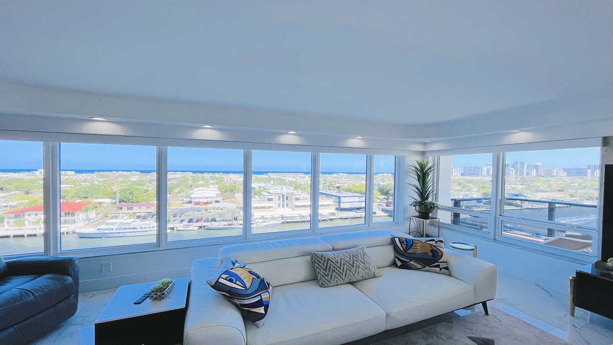 View from the Warwick condo unit 10A. Overlooking the intracoastal and the ocean to the east.