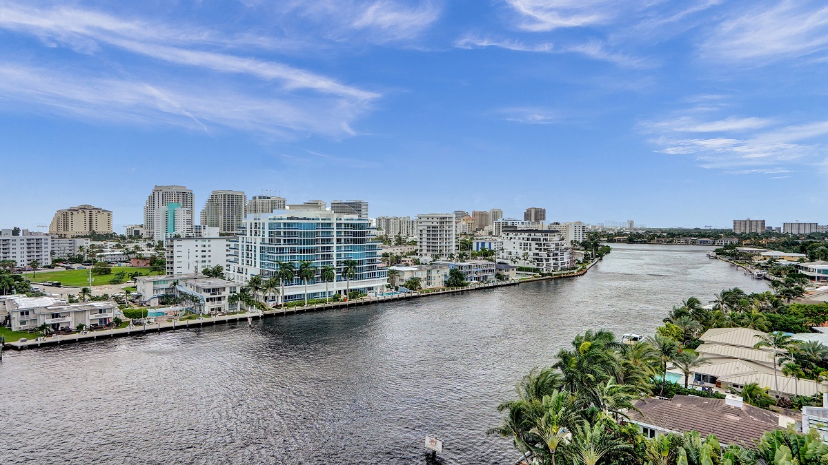 Intracoastal view from Balcony at Sunrise Tower Fort Lauderdale